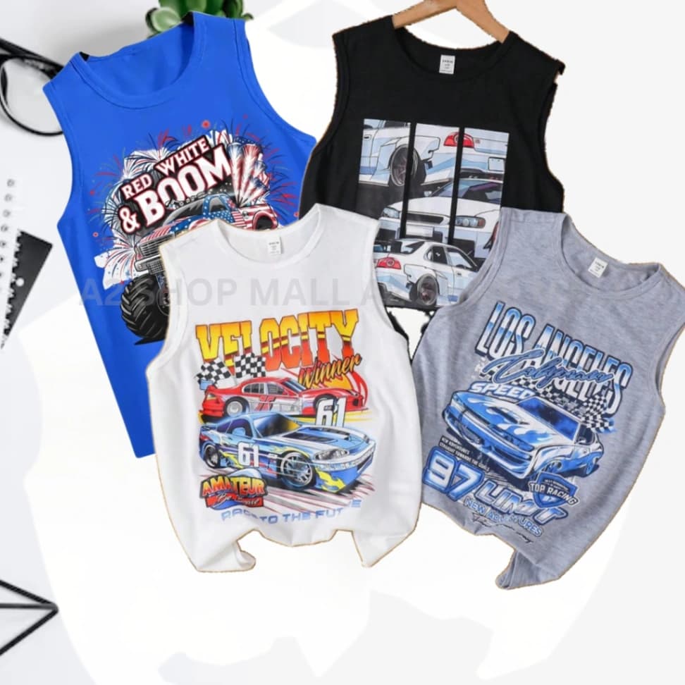 Baby Sleeveless T-shirt 4 Pcs Combo
