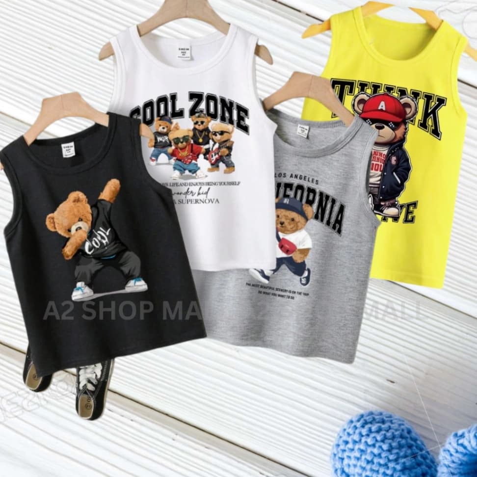 Baby Sleeveless T-shirt 4 Pcs Combo