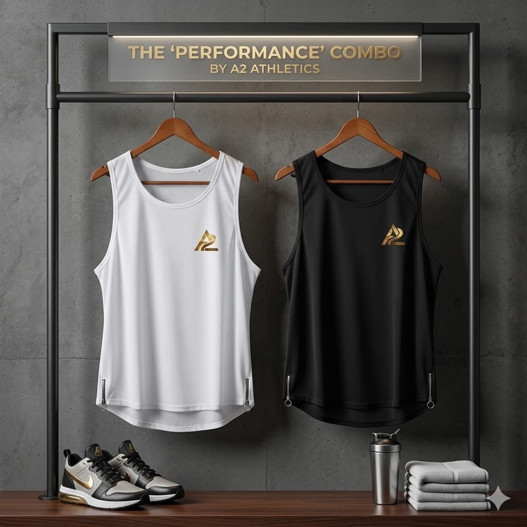 Luxary Tanktop 2PCS COMBO ( BLACK & WHITE )