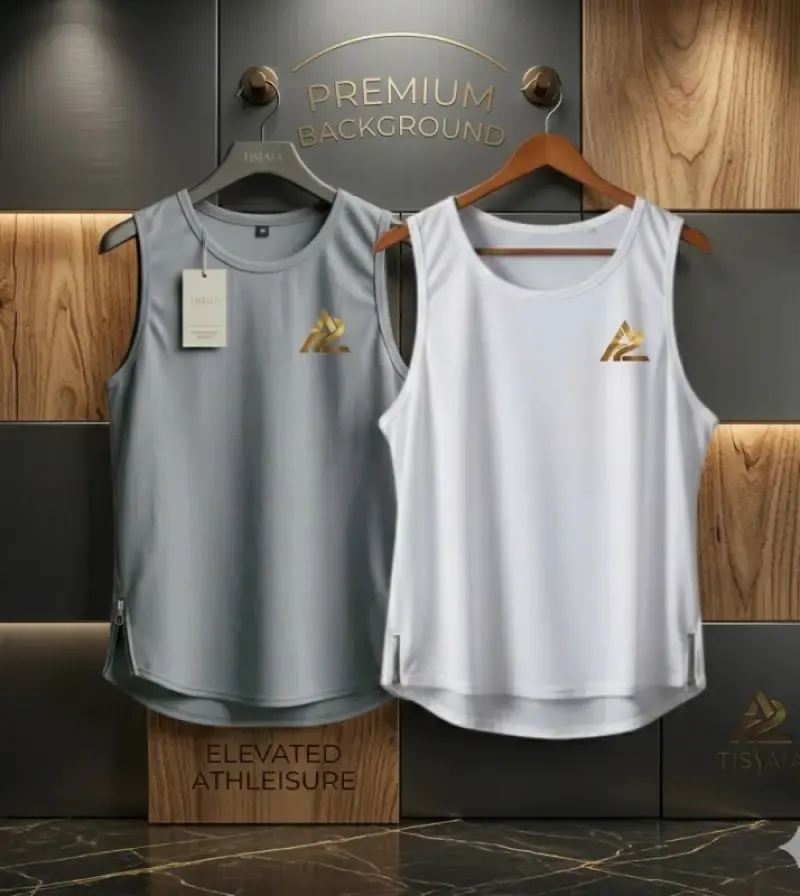 Luxary Tanktop 2PCS COMBO ( WHITE & ASH)