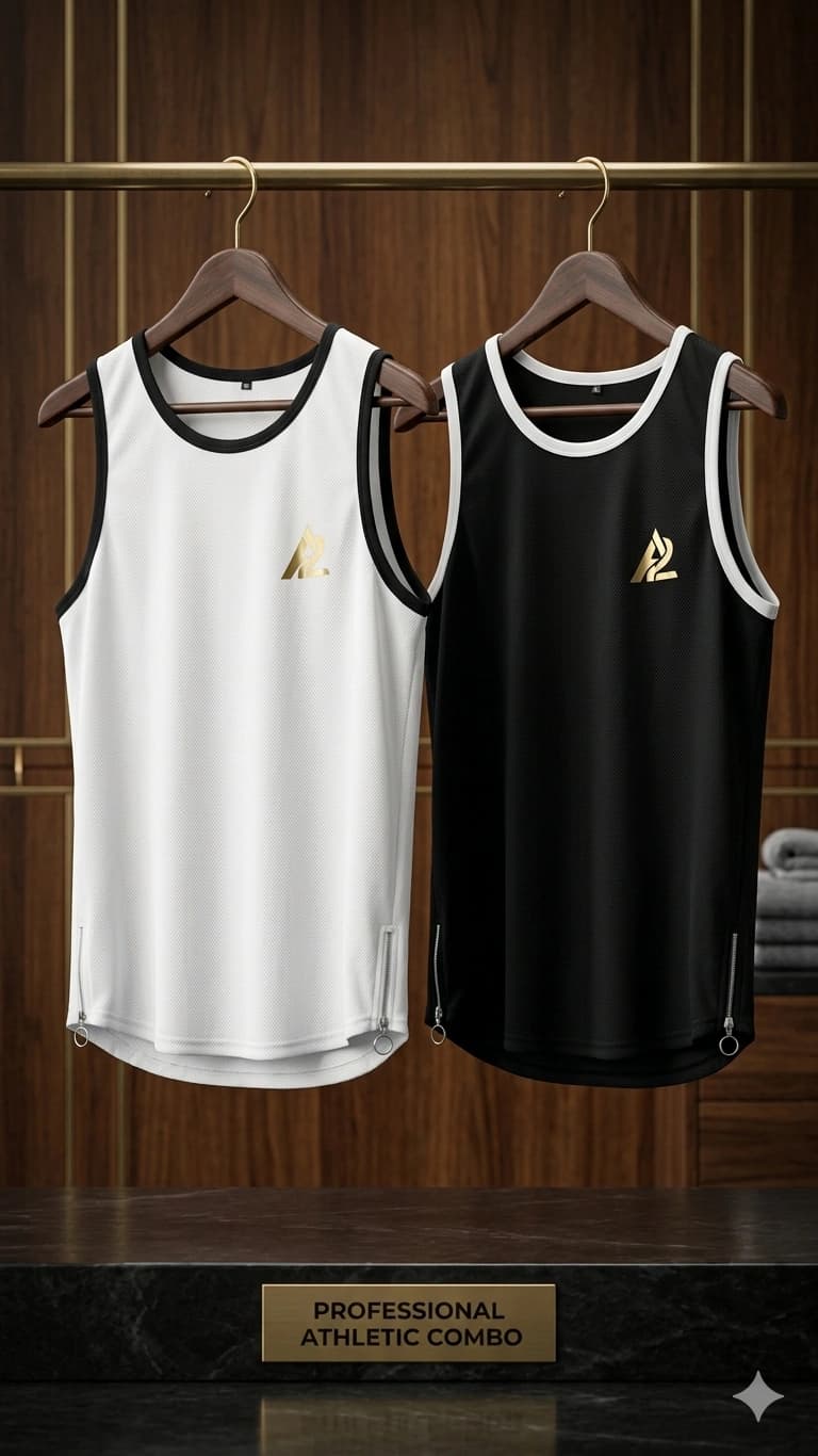 Contrast Tanktop 2PCS Combo ( WHITE & BLACK)