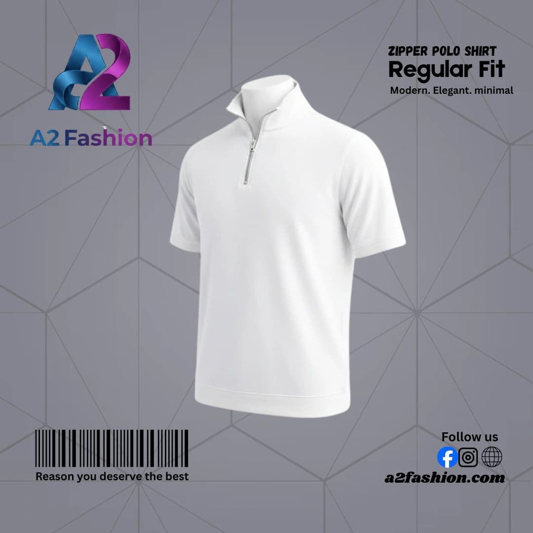 Zipper Polo Shirt - W