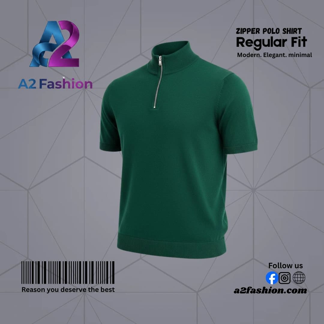 Zipper Polo Shirt -G